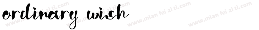 ordinary wish字体转换